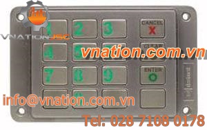 16-key keypad / built-in / metal / vandal-proof