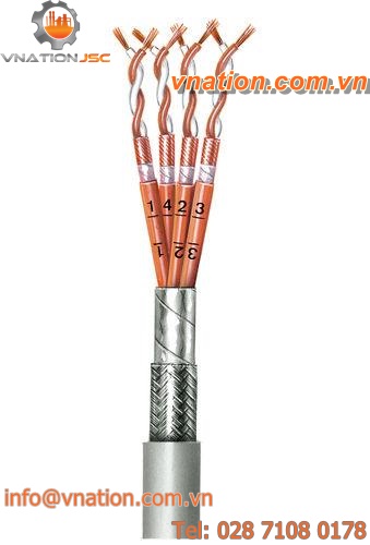 data transmission cable / shielded / PVC-insulated / highly flexible