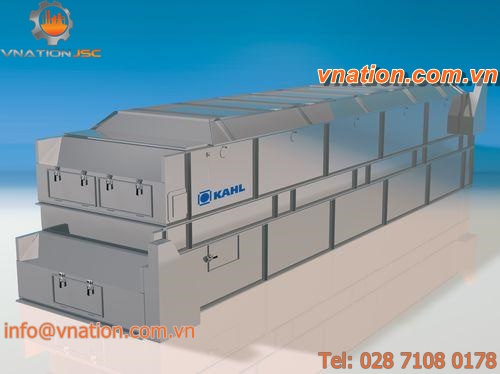 cooler dryer / for plastic pellets / with belt conveyor