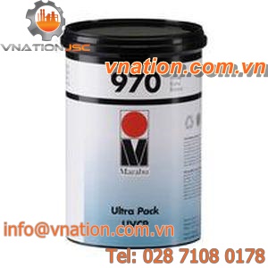 screen printing ink / for plastics / UV-curable / printing for food packaging