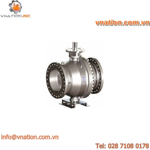ball valve / flow control / trunnion-mounted / PTFE