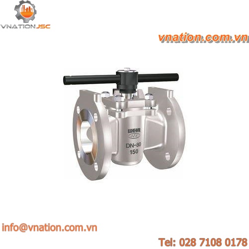 plug valve / lever / pneumatic / flow control