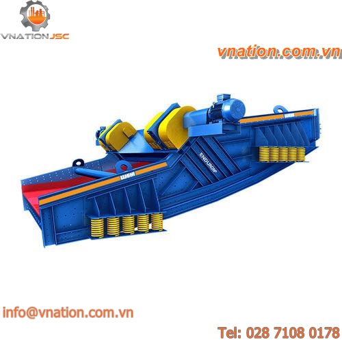 linear vibrating screener / for bulk materials / single-deck / banana