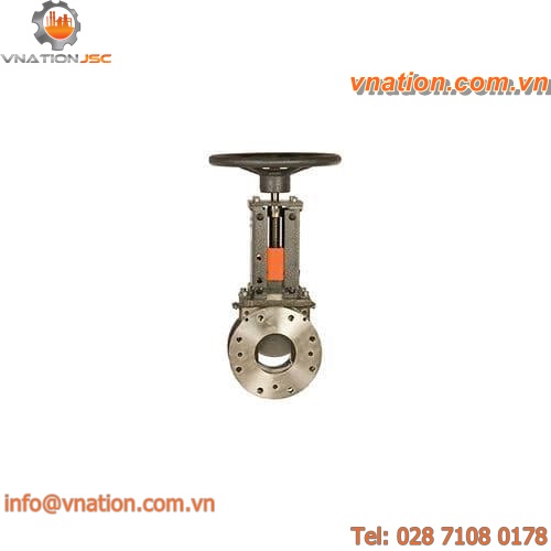 knife gate valve / handwheel / shut-off / for slurry