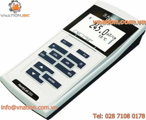 portable pH meter / process / with conductivity meter / digital
