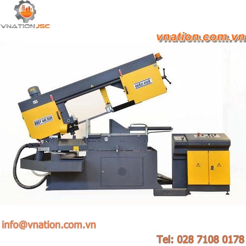 steel saw / horizontal / semi-automatic / double-miter