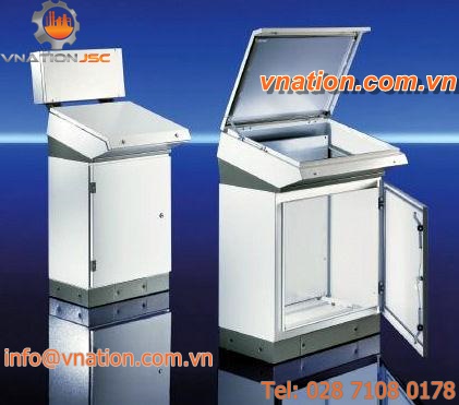 HMI console / modular / control / stainless steel