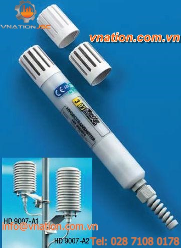 relative humidity and temperature sensor / plug-in / with temperature measurement