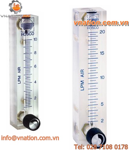 variable-area flow meter / plastic tube / for gas / for liquids
