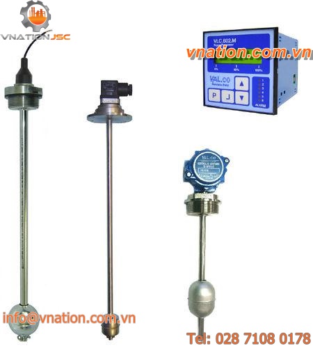magnetic float level sensor / potentiometer / for liquids / analog