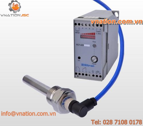 thermal flow sensor / for liquids / insertion