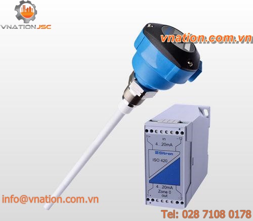 capacitive level transmitter / for solids and liquids / for tanks / analog