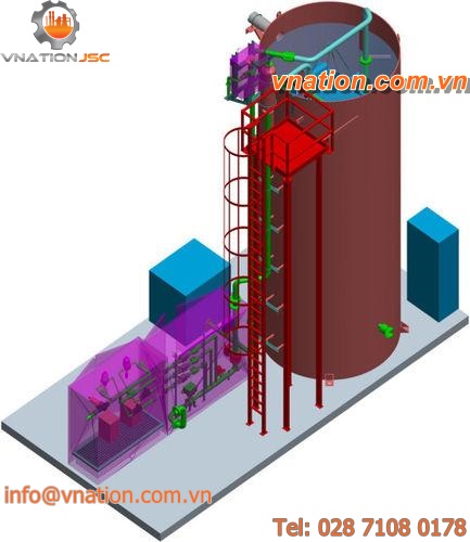 membrane bioreactor / large dimension / process / for wastewater treatment