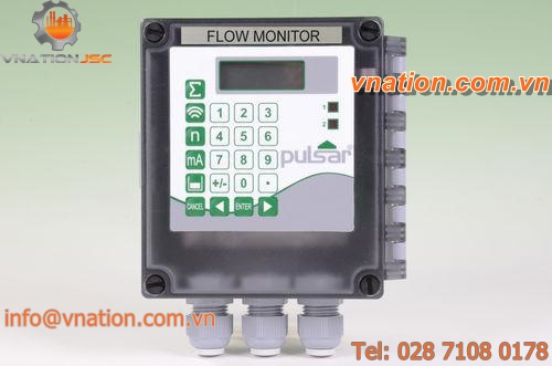 wall-mount flow monitor / ultrasonic / for liquids / fixed