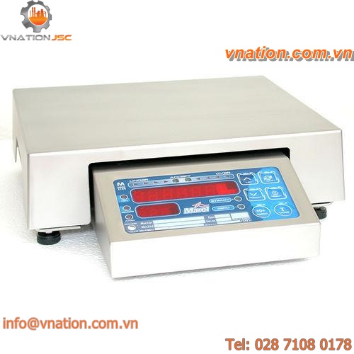 retail scales / compact / with LED display / stainless steel