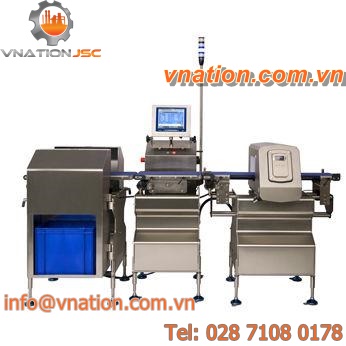 food product checkweigher / for the food industry / with metal detector / modular