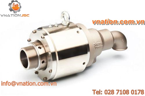 oil rotary union / for water / 2-passage / brass
