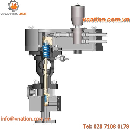 hydraulically-operated valve / for steam / corner