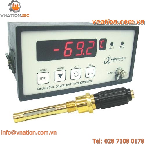 digital hygrometer / in-line / dew-point / relative humidity