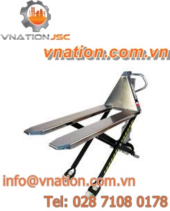 hand pallet truck / multifunction / high-lift / stainless steel