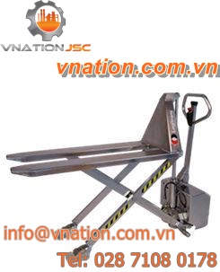 hand pallet truck / walk-behind / multifunction / high-lift