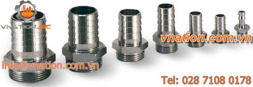 splined fitting / straight / brass / for hoses