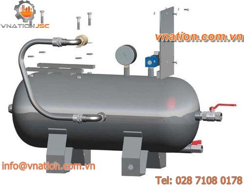 vacuum tank / self-supporting / steel / vertical