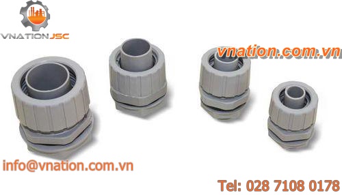 splined fitting / straight / nickel-plated brass / polypropylene