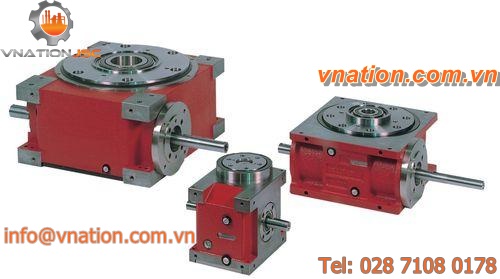 oscillating indexer / cylindrical cam / right-angle / for heavy loads