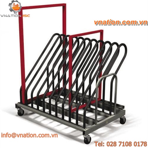 transport cart / storage / for sheet material / with swivel casters
