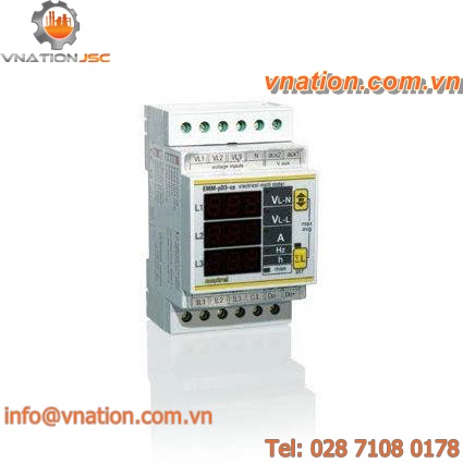 voltage measuring device / power / digital / DIN rail