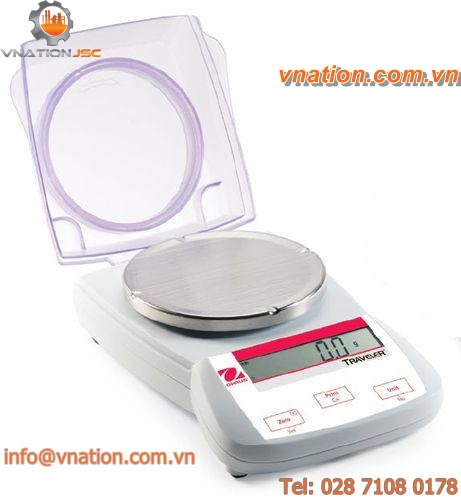 compact scales / digital / stainless steel pan / portable