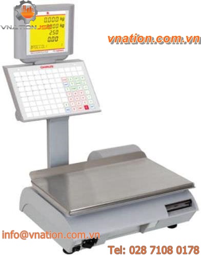 multifunction scales / retail / with LCD display / stainless steel pan