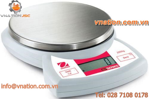 compact scales / precision / with LCD display / stainless steel pan