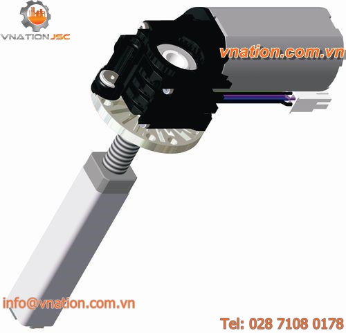 worm screw jack / motorized / for workstation height adjustment / telescopic