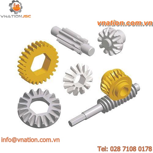 helical gear / custom / for industrial applications / hub