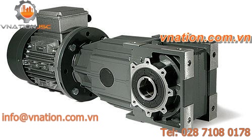 right-angle electric gearmotor / bevel / helical / aluminum frame