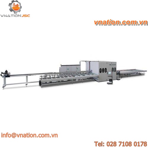 CNC machining and cutting line / for aluminum profiles / automatic / for PVC profiles