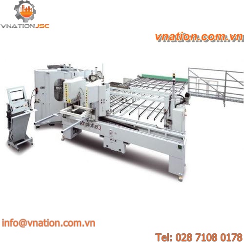 PVC profile welding and cleaning line