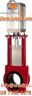 knife gate valve / shut-off / for slurry / flange