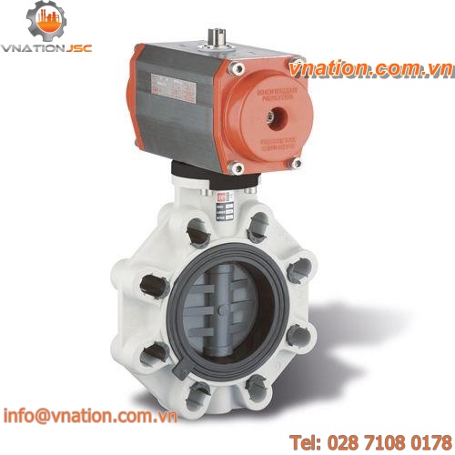 butterfly valve / electrically-actuated / shut-off / regulating