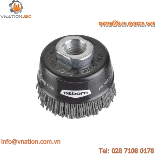 cup brush / cleaning / abrasive / nylon