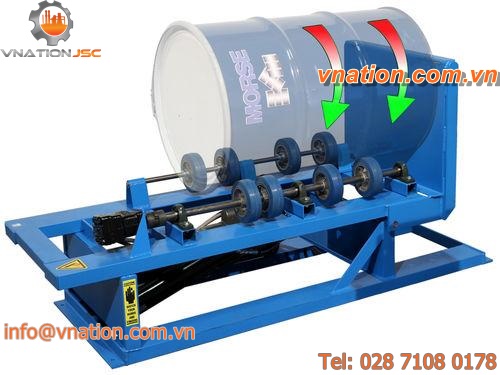 drum mixer / batch / vertical / hydraulic lifter