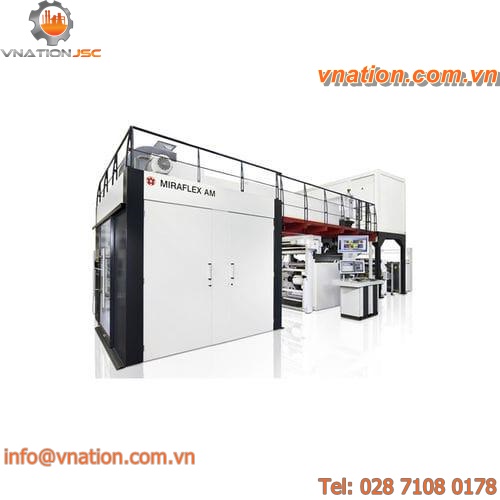 flexographic printing machine / ten-color / for labels / for plastic film