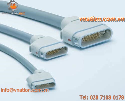 coaxial connector / rectangular / push-pull / plastic