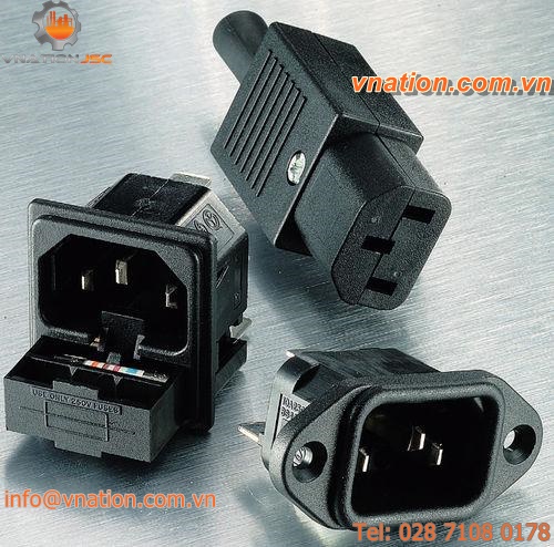 electric connector / rectangular / flange / IEC