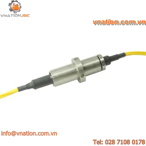 fiber optic rotary union / multi-passage / stainless steel / compact