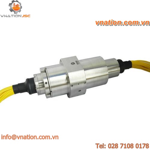fiber optic rotary union / multi-passage / stainless steel