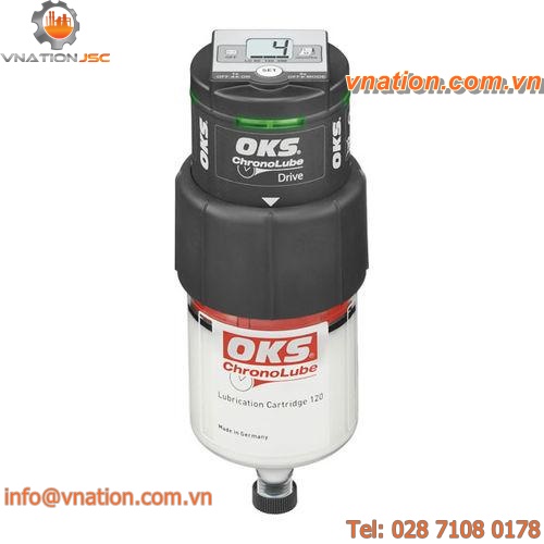 single-point lubricator / battery-powered / electromechanical / automatic