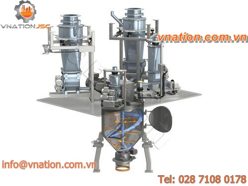 ribbon mixer / continuous / solid/liquid / vertical